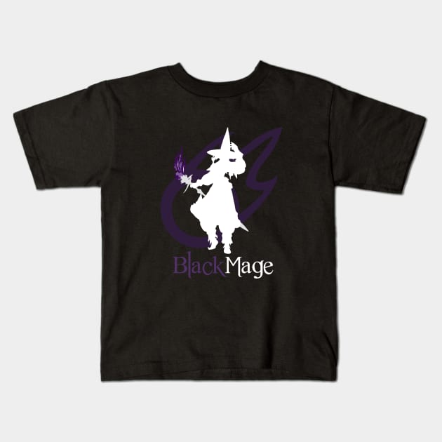 Black Mage - Final Fantasy XIV Kids T-Shirt by degdesign